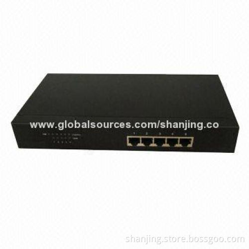 5-port Ethernet Switch with Plastic Case, 100 to 240V AC, 50/60Hz Input Voltage